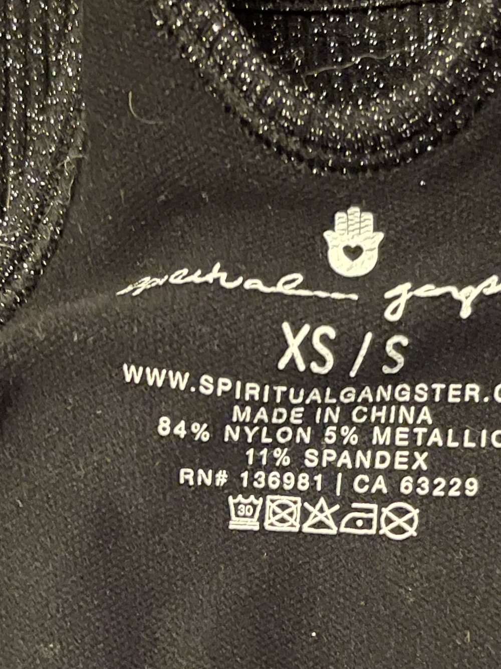 Spiritual Gangster Set Shimmer Black Size XS - Picture 7 of 8